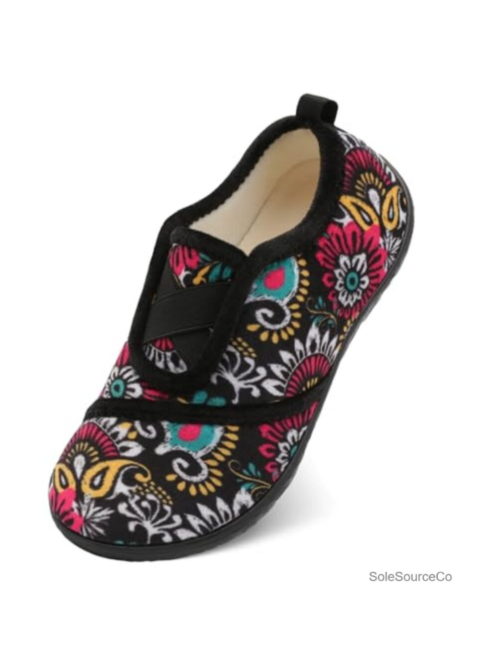 Women's Fuzzy Suede Slippers with Faux Fur Lining, Slip-on House Shoes
